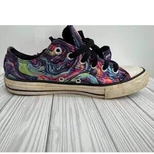Converse Chuck Taylor All Star Oil Slick Sneakers Satin Blue Green‎ Lace Up 8